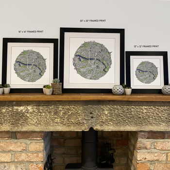 The Glasgow Globe Hand Drawn Map Print, 2 of 5