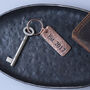 9th Anniversary Copper 'Tag' Keyring. Handmade Anniversary Gift, thumbnail 5 of 9