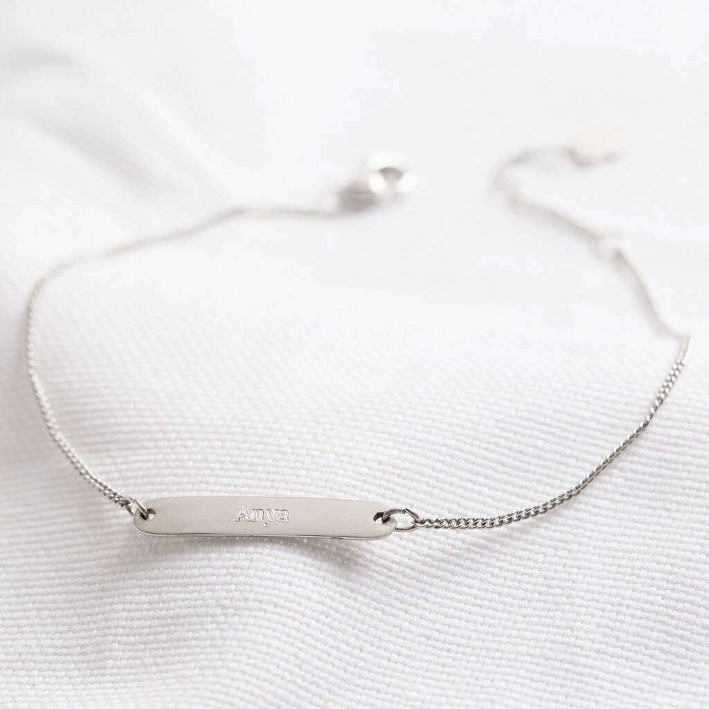 Personalised Sterling Silver ID Bracelet By Lisa Angel