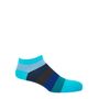 Block Stripe Aqua And Dash Blue Men's Trainer Socks, thumbnail 4 of 7