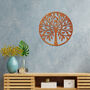 Round Abstract Tree Metal Wall Art Contemporary Decor, thumbnail 7 of 11