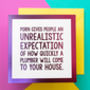 Funny New Home Card: Unrealistic Expectations, thumbnail 1 of 2