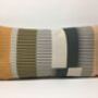 Combed Stripe Cushion, Mustard + Graphite, thumbnail 5 of 5