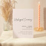 Wedding Unplugged Ceremony Sign A4 Minimal Script, thumbnail 1 of 5