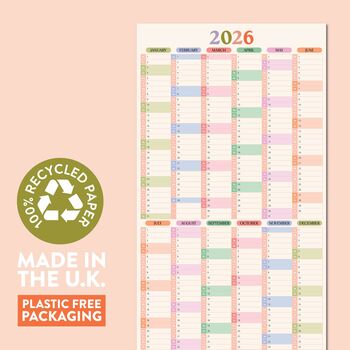 2026 Year Wall Planner | Pastel | Portrait, 3 of 4