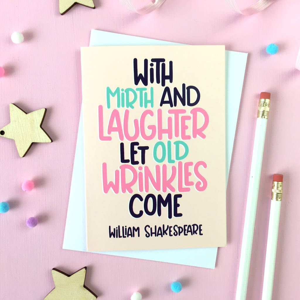 William Shakespeare Birthday Card By Fable &amp; Black | notonthehighstreet.com