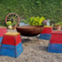 Painted Vintage Wooden Stool, thumbnail 3 of 8