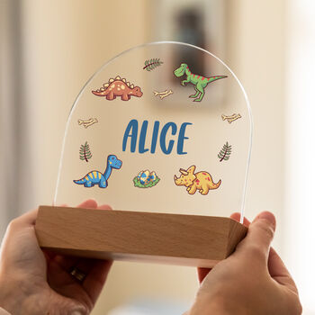 Personalised Dinosaur Night Light For Children, 5 of 7
