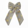 Sustainable Lrg Linen Polka Dot Bow Hanging Christmas Decoration, thumbnail 10 of 12