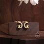 Moon And Star Cz Huggie Hoop Earrings, thumbnail 6 of 10