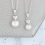 Mini Pearl Pendant With Heart, thumbnail 6 of 12