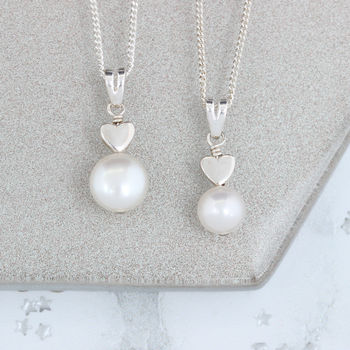 Mini Pearl Pendant With Heart, 6 of 12