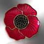 Red Remembrance Poppy Flower Lapel Pin, thumbnail 3 of 8