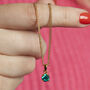 Gold Plated December Blue Topaz Birthstone Necklace, thumbnail 1 of 6