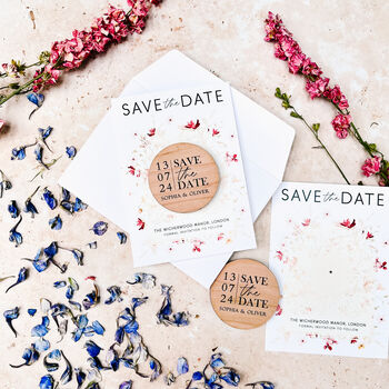Save The Date Magnet Cards Summer Wedding Wildflower, 9 of 10