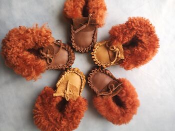 Leather Moccasin Baby Boot Diy Sewing Kit, 3 of 8
