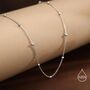 Satellite Chain Choker Necklace In Sterling Silver, thumbnail 6 of 12