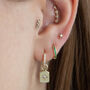 14 Carat Gold Disco Tragus, Solid Gold Labret Earring, thumbnail 1 of 5