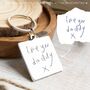 Stainless Steel Personalised Handwriting Keyring, thumbnail 3 of 8