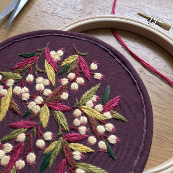 Autumn Berries Botanical Embroidery Kit, 6 of 7