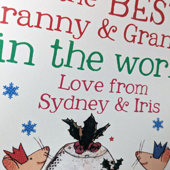 Big Personalised Grandparents Christmas Card, 3 of 9