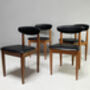 Four 1970’s Mid Century Dining Chairs By Schreiber, thumbnail 2 of 7