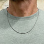 Men's Strong Square Link Fine Titanium Necklace, thumbnail 1 of 11