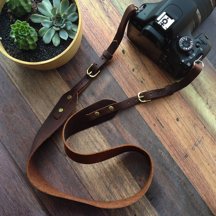 handmade leather camera strap