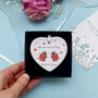 Valentine's Day Love Bug Ceramic Hanging Gift, thumbnail 1 of 6