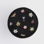 Floral Ditsy Embroidered Black Velvet Jewellery Box, thumbnail 2 of 4