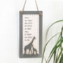Wooden Hanging Giraffe Poem Plaque Sign, thumbnail 1 of 6