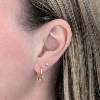 Citrine Teardrop November Birthstone Earrings, 3 of 6