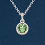 Personalised Sterling Silver August Peridot Birthstone Necklace, thumbnail 2 of 12