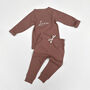Childrens Personalised Organic Cotton Ribbed Set, thumbnail 2 of 6