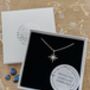 Handmade Sterling Silver North Star Birthstone Christmas Necklace: April Birthstone, thumbnail 1 of 12