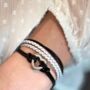 Woman's Personalised Black Remembrance Urn Clasp Bracelet For Pet Ashes, thumbnail 1 of 10