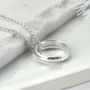 Sterling Silver Secret Message Ring Necklace, thumbnail 1 of 5