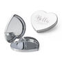 Personalised Silver Plated Heart Compact Mirror, thumbnail 8 of 8