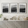 Set Of Three Black And White Mountain Unframed Prints, thumbnail 6 of 7