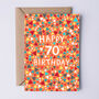 70th Birthday Card For Men, Geometric 70th Card, For Him, thumbnail 1 of 2