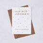 Celebration 'Hooray' Well Done Gold Foil Card, thumbnail 1 of 2