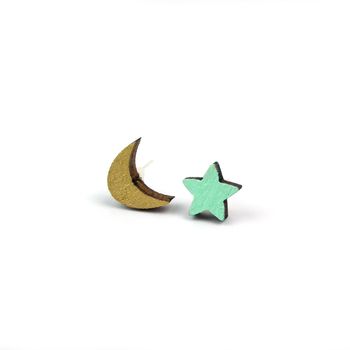 Moon And Star Earrings, 3 of 5