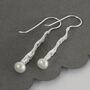 Sterling Silver Organic Pearl Drop Earrings, thumbnail 1 of 2