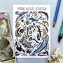 Marine Wildlife Of Britain Watercolour Postcard, thumbnail 1 of 12