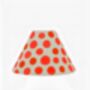 Hand Painted Linen Sustainable Lampshade Polka Dot, thumbnail 12 of 12