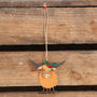 Christmas Highland Cow Coo Hanging Tree Decoration, thumbnail 3 of 4