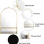 Gold Hanging Wall Mounted Glass Mirror With Shelf, thumbnail 6 of 7