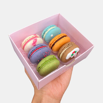 Christmas Macarons Box Of Six, 3 of 5