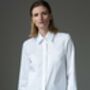 Claudette White Organic Cotton Shirt, thumbnail 4 of 5