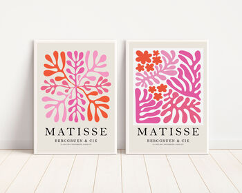 Matisse Set Of Two Pink Art Prints, 3 of 3